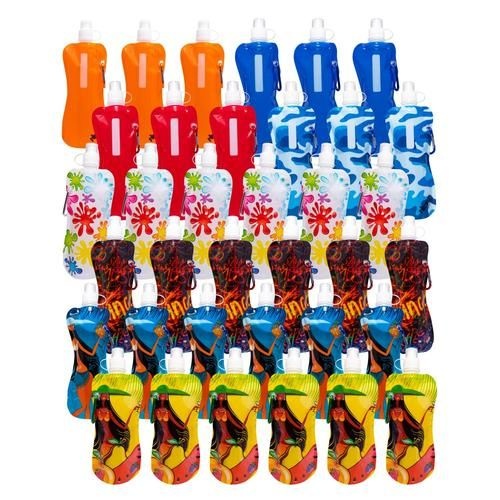 96 Pieces Collapsible Foldable Water Bottle with Carabiner