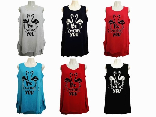 48 Pieces Womens Assorted Color Be With You Tank Top - Womens Fashion Tops