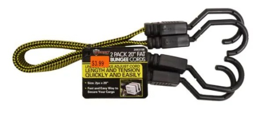 36 Pieces Fat Bungee Cords 20 Inch 2 Pack - Heavy-Duty Securing Solution