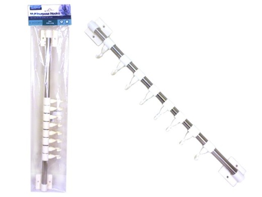 48 Pieces 8 Piece Multipurpose Hooks with Screws - White