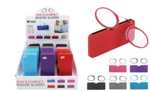 30 Pieces Nose Resting Reading Glasses with Hard Shell Case