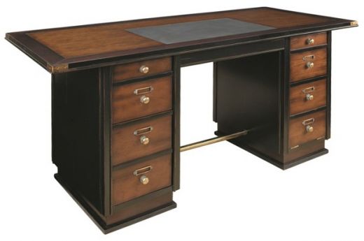 Captain's Desk, Black - Sophisticated Home Office Furniture