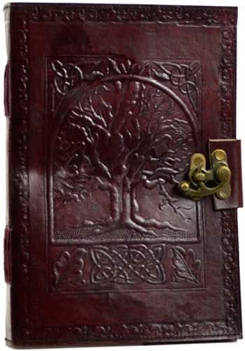 Tree Of Life Leather Blank Book W/ Latch