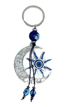 Evil Eye Sun & Moon Keychain