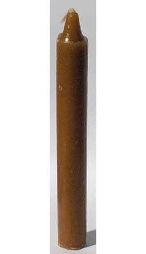 Brown 6" Taper Candle