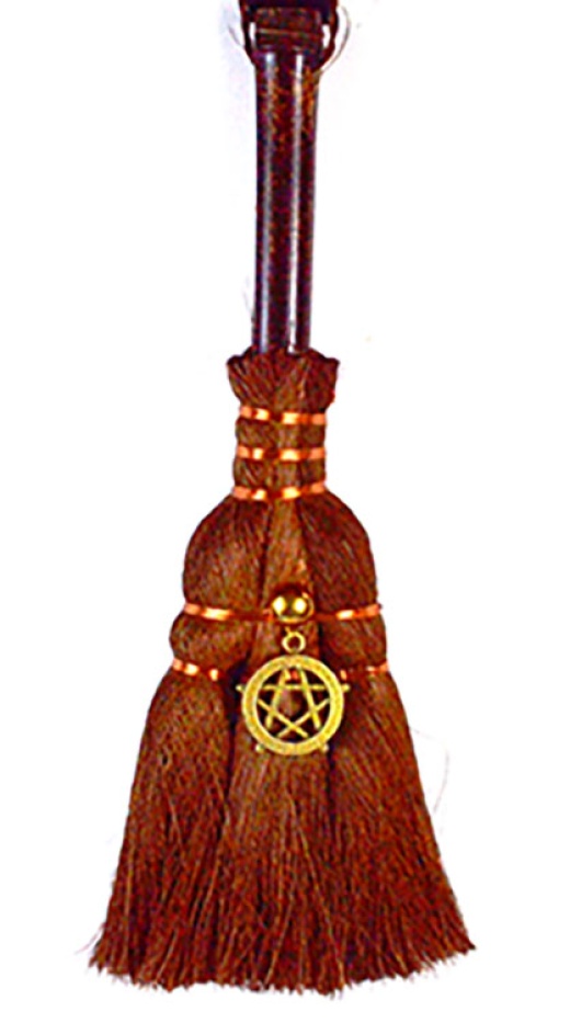 9 1/2" Pentagram Broom - Sweep Away Negative Energy and Purify Your Sacred Space