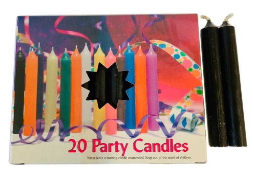 1/2" Black Chime Candle 20 Pack - Enhance Your Spiritual Rituals with the Power of Candle Magic
