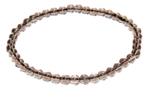4Mm Smoky Quartz Beaded Bracelet