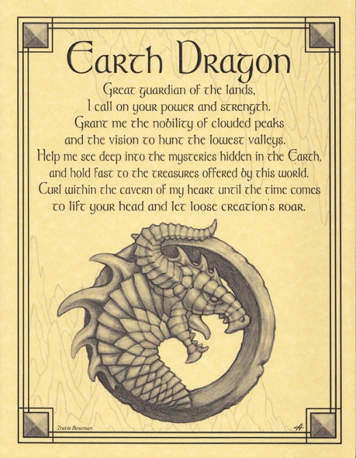 Earth Dragon Poster: Guardian of Strength and Wisdom