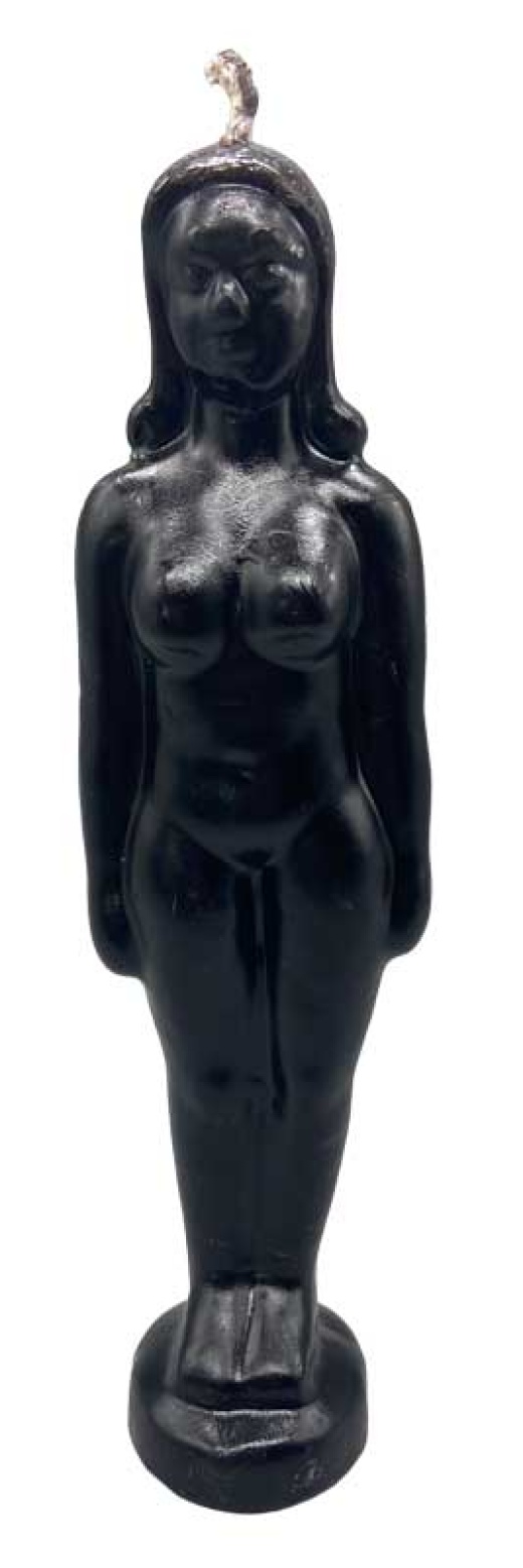 6 3/4" Black Woman Candle for Protection, Wisdom, and Spiritual Growth