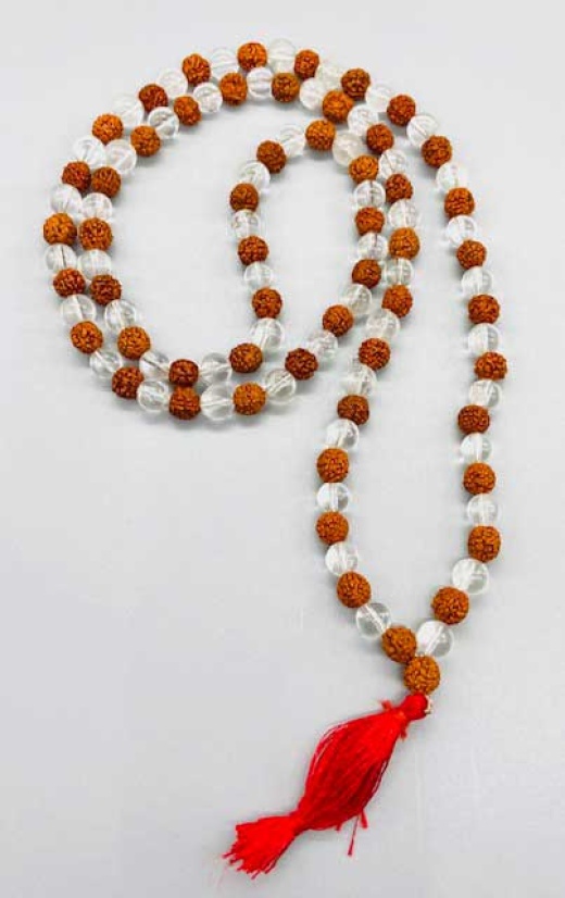 Rudraksha & Quartz Japmala - A Powerful Meditation Tool
