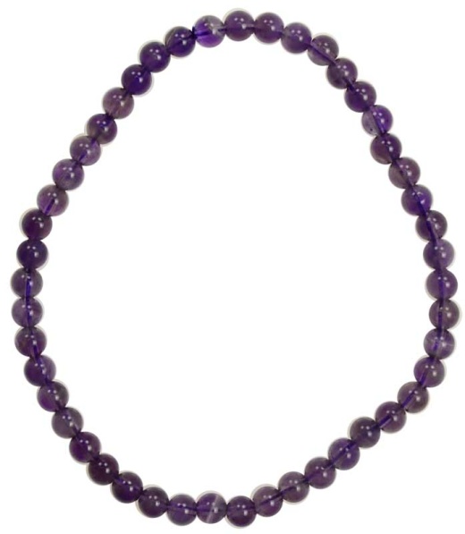 4Mm Amethyst Stretch Bracelet - The Stone of Peace