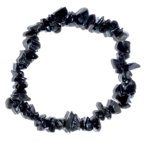 Obsidian Black Chip Bracelet