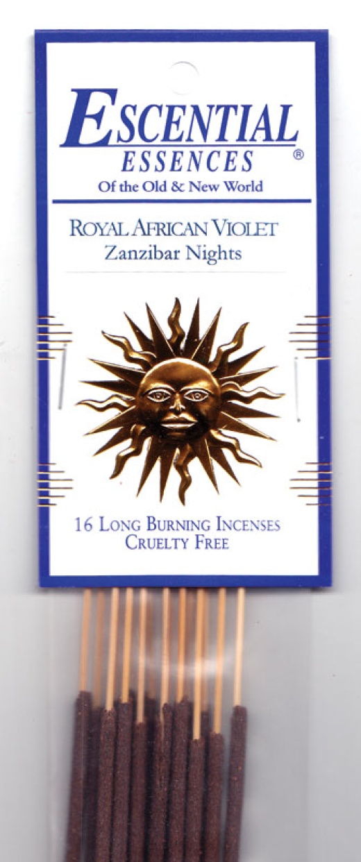 Royal African Violet Escential Essences Incense Sticks 16 Pack