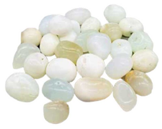 1 Lb Jade, White Tumbled Stones