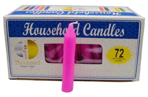 Set of 72 Pink 4 inch Household Candles
