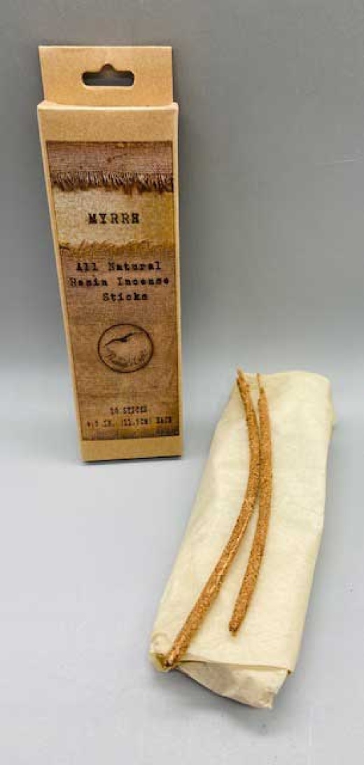 Myrrh Incense Sticks 10 Pack - Handmade from Pure High Quality Myrrh