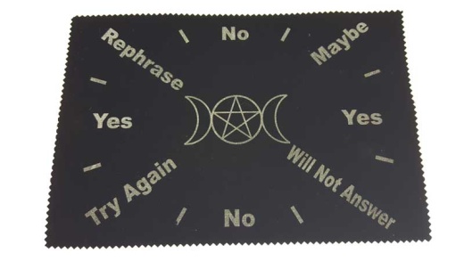 8"X12" Triple Moon Pentagram Pendulum Mat (Slight Imperfection)