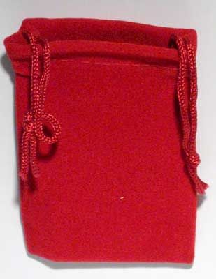 Red Velveteen Bag for Mojo Bags and Spell Sachets