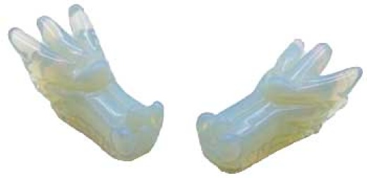 Set of 2 Dragon's Head Opalite Crystals for Strength and Success