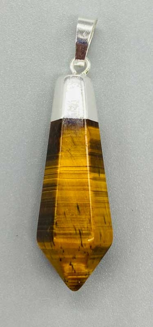 Tiger Eye Diamond Pendant