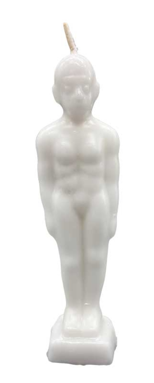 6 3/4" White Man Candle for Purity, Cleansing, and New Beginnings