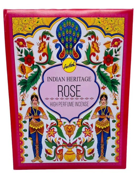 Indian Heritage Rose Incense Sticks - 15 Gm, High-Quality, Chemical-Free