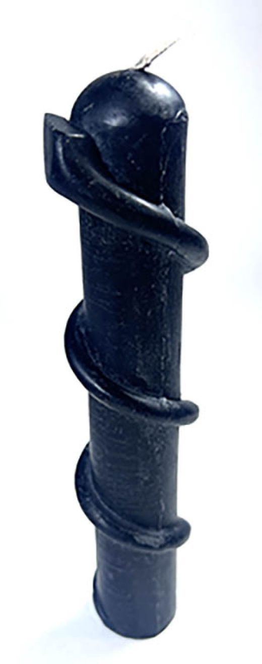8" Black Snake Candle