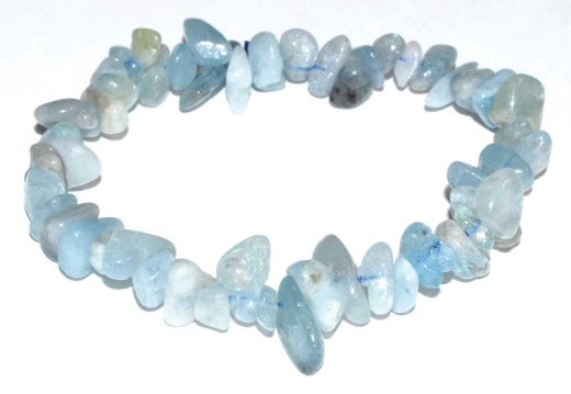 Aquamarine Chip Bracelet - Calm Fears and Phobias with this Powerful Gemstone Jewelry