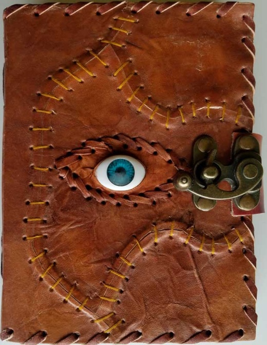 Sacred Eye Leather Blank Book with Latch