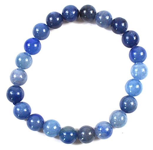 8Mm Aventurine Blue Beaded Bracelet