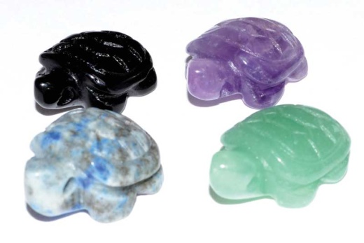 Set Of 12 15Mm Turtle Various Stones for Jewelry Making and Craft Work