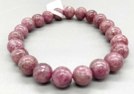 8Mm Lepidolite Beaded Bracelet - Relaxing Energy Jewelry