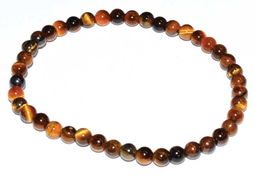 4Mm Tiger Eye, Yellow Beaded Bracelet