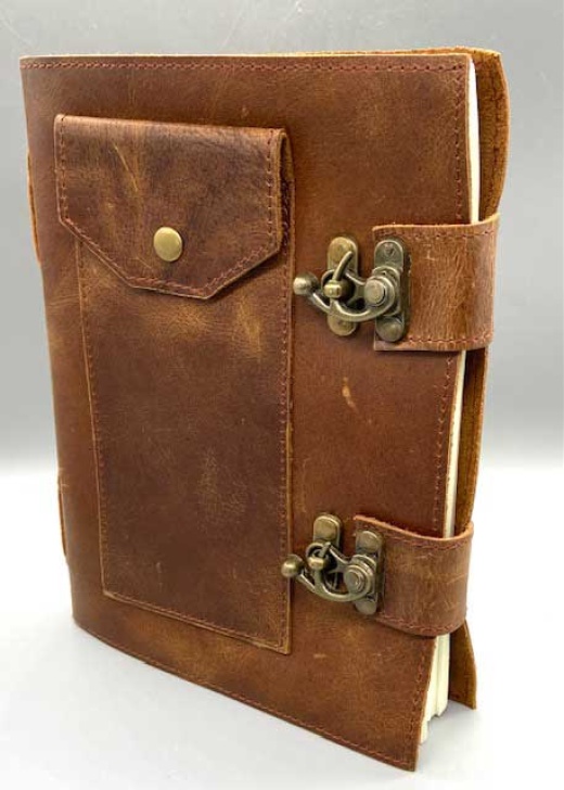 Soft Leather Journal with Double Latch