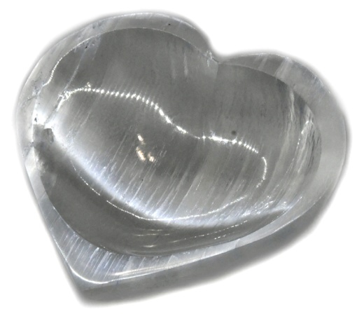 4" Selenite Heart Bowl - Natural Crystal Jewelry Holder