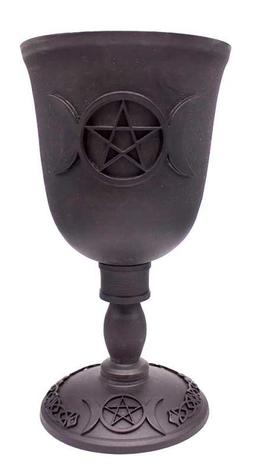 7 5/8" Triple Moon & Pentagram Chalice