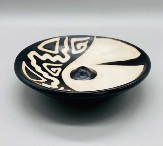 Peruvian Ceramic Incense Burner for Sticks - Hand Painted with Traditional Designs