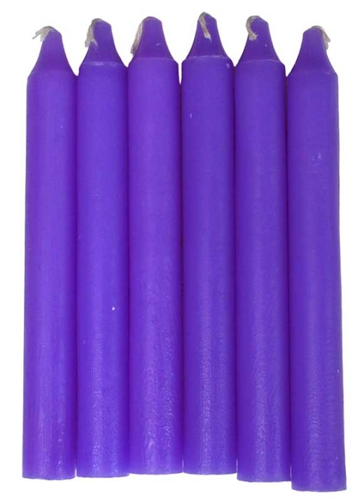 Set of 6 Purple 6 inch Household Candle - Amplify Your Psychic Ability and Intuition