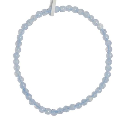 4Mm Agate, Blue Lace Stretch Bracelet for Anxiety Relief and Social Confidence