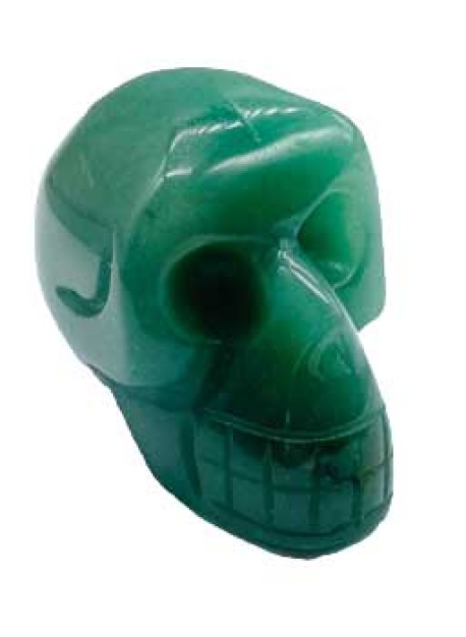 Green Aventurine Crystal Skull - 2" Handcarved Crystal Skull from China