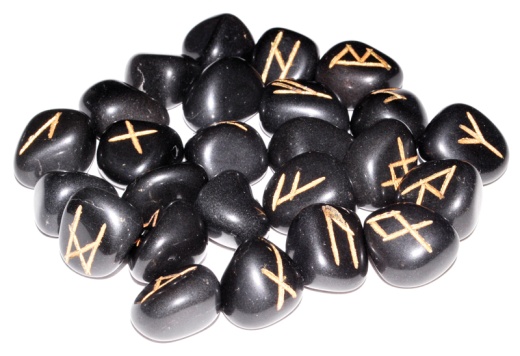 Black Rune Set - Agate Stones for Protection and Grounding