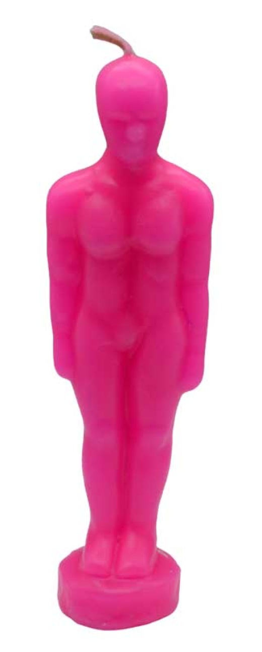 6 3/4" Pink Man Candle - Attract Romance and Playfulness