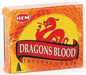 Dragon's Blood Hem Cone 10 Cones Incense Pack