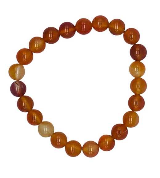 8Mm Carnelian Bracelet for Success and Motivation