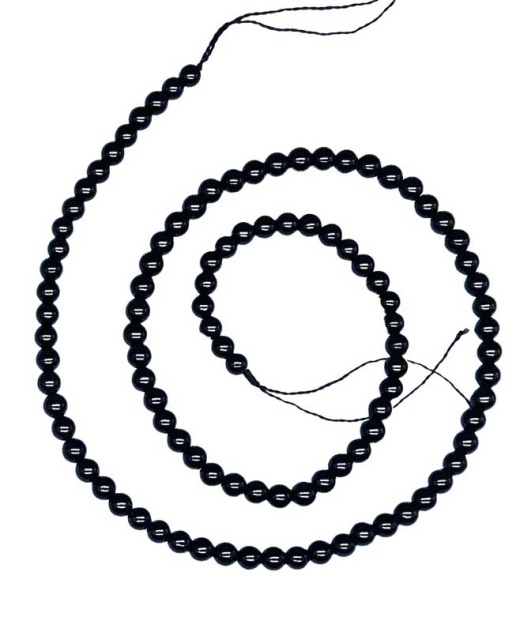 4Mm Black Tourmaline Beads for Jewelry Making