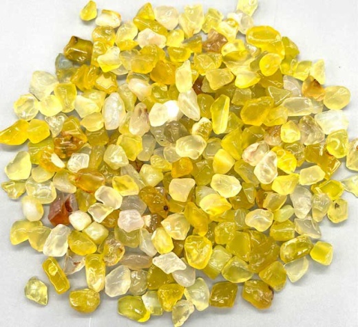 1 Lb Agate, Yellow Tumbled Chips 5-12Mm