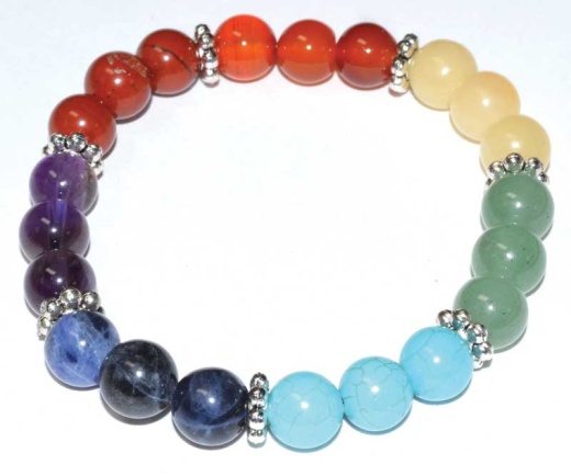 8Mm 7 Chakra Flower Bracelet - Balance Your Energy with Style
