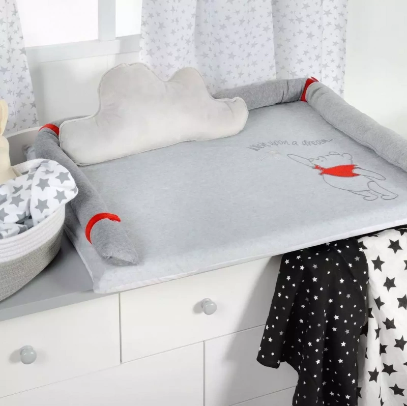 Winnie The Pooh Sleeping Baby Embroidery Cotton Changing Pad Covers