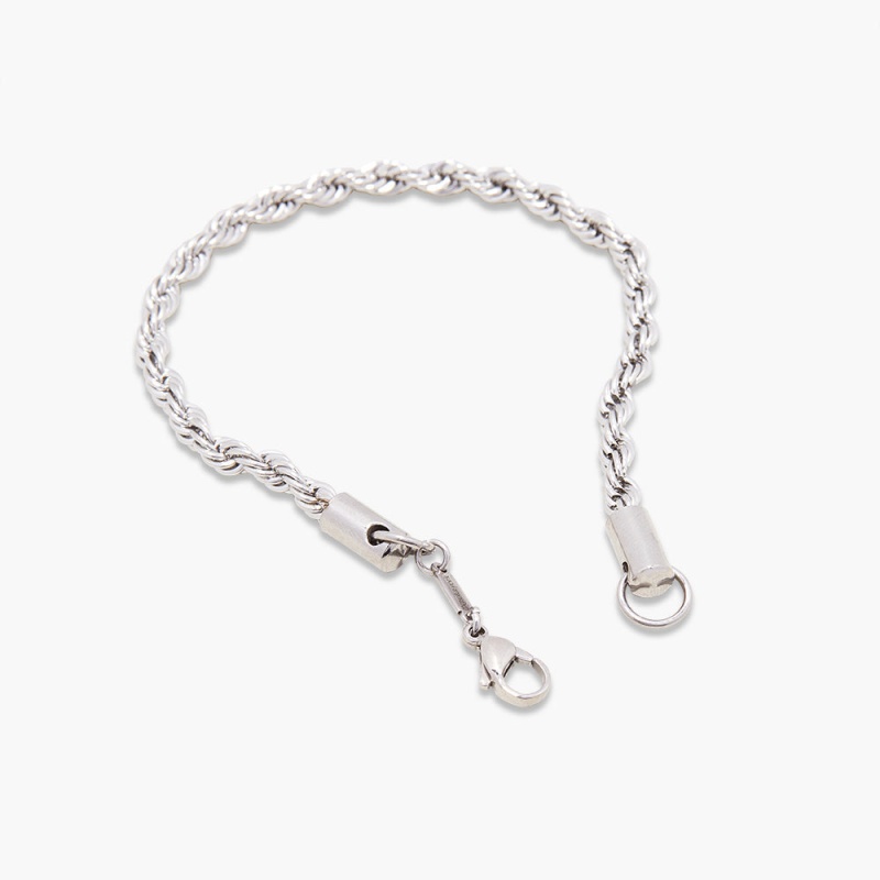 Palmer 4Mm Rope Chain Bracelet - Steel